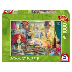 SCHMIDT 1000 PIECE PUZZLE TIME WITH THE CAT