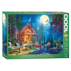 EUROGRAPHICS 1000 PIECE MOON LAKE CABIN DAVISON