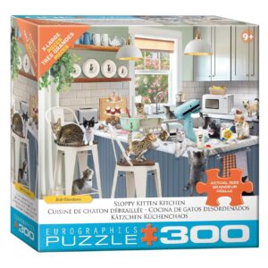 EUROGRAPHICS 300 PIECE XL SLOPPY KITTEN KITCHEN