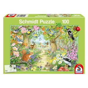 SCHMIDT 100 PIECE ANIMALS IN THE FOREST