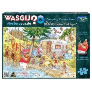 WASGIJ RETRO 500 PIECE XL MYSTERY 6 CAMPING COMMOTION