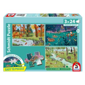 SCHMIDT 3x24 PIECE FOREST AND MEADOW ANIMALS