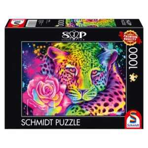 SCHMIDT 1000 PIECE SHEENA PIKE NEON RAINBOW LEOPARD