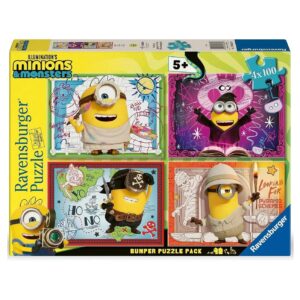 RAVENSBURGER 4x100 PIECE MINIONS 3 BUMPER PACK