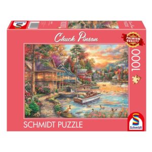 SCHMIDT 1000 PIECE CHUCK PINSON GOLDEN GLOW OF SHORESIDE EVENING