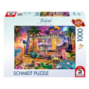 SCHMIDT 1000 PIECE JEFF HAYNIE MOBILE HOME BY THE BEACH