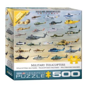 EUROGRAPHICS 500 PIECE XL MILITARY HELICOPTERS
