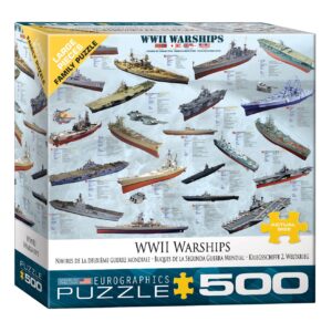 EUROGRAPHICS 500 PIECE XL WWII WARSHIPS