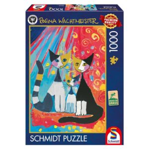 SCHMIDT 1000 PIECE WACHTMEISTER HAPPY CAT FAMILY