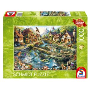 SCHMIDT 1000 PIECE VILLAGE ON THE EDGE OF THE FOREST