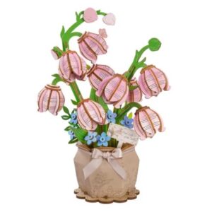 ROBOTIME WOOD BLOOM PINK LILY OF THE VALLEY